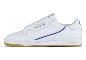 Adidas continental white store blue