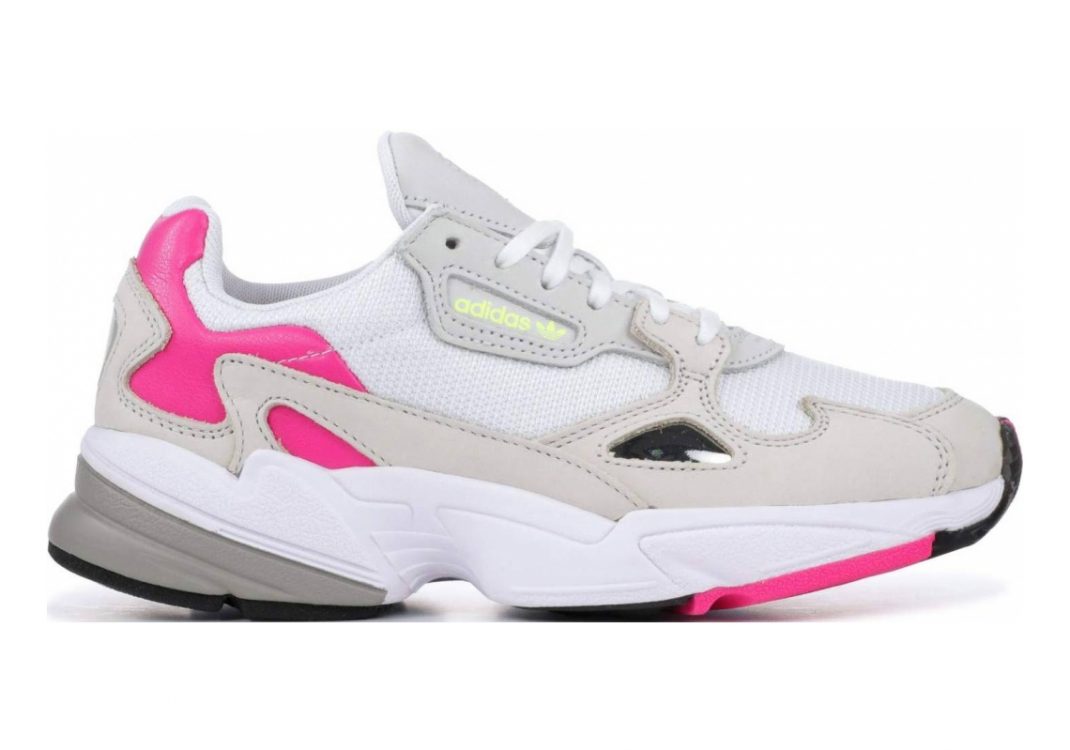 Adidas Falcon White/Clear Brown/Shock Pink/Yellow