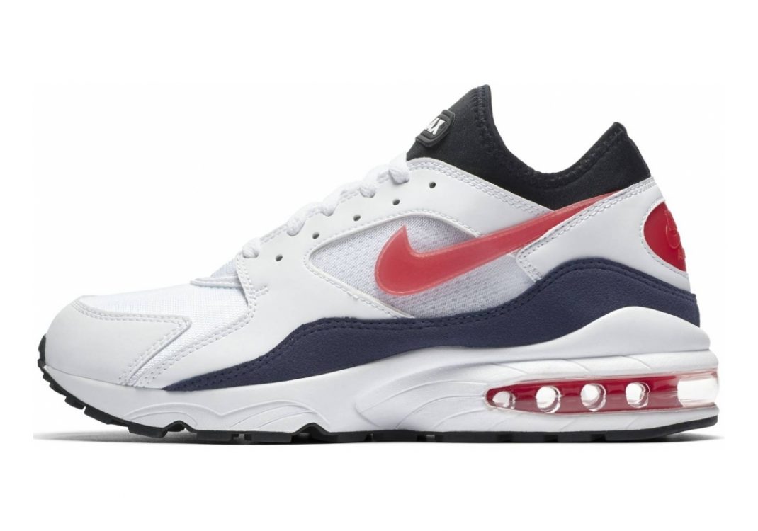 Nike Air Max 93 White, Habanero Red