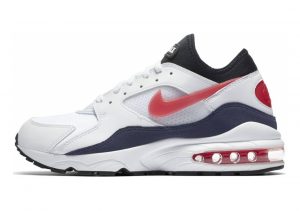 Nike Air Max 93 White, Habanero Red