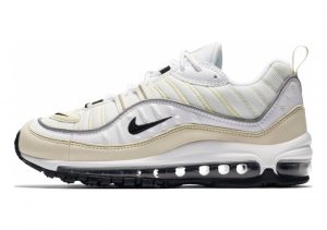 Nike Air Max 98 White, Black-fossil