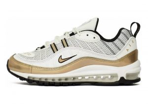 Nike Air Max 98 Summit White, Metallic Gold