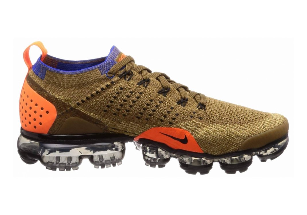 Nike Air VaporMax Flyknit 2 Golden Beige/Racer Blue/Gold