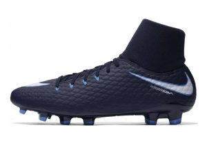 Nike Hypervenom Phantom III DF Academy Firm Ground Obsidian, Gamma Blue, Glacier Blue, Vit