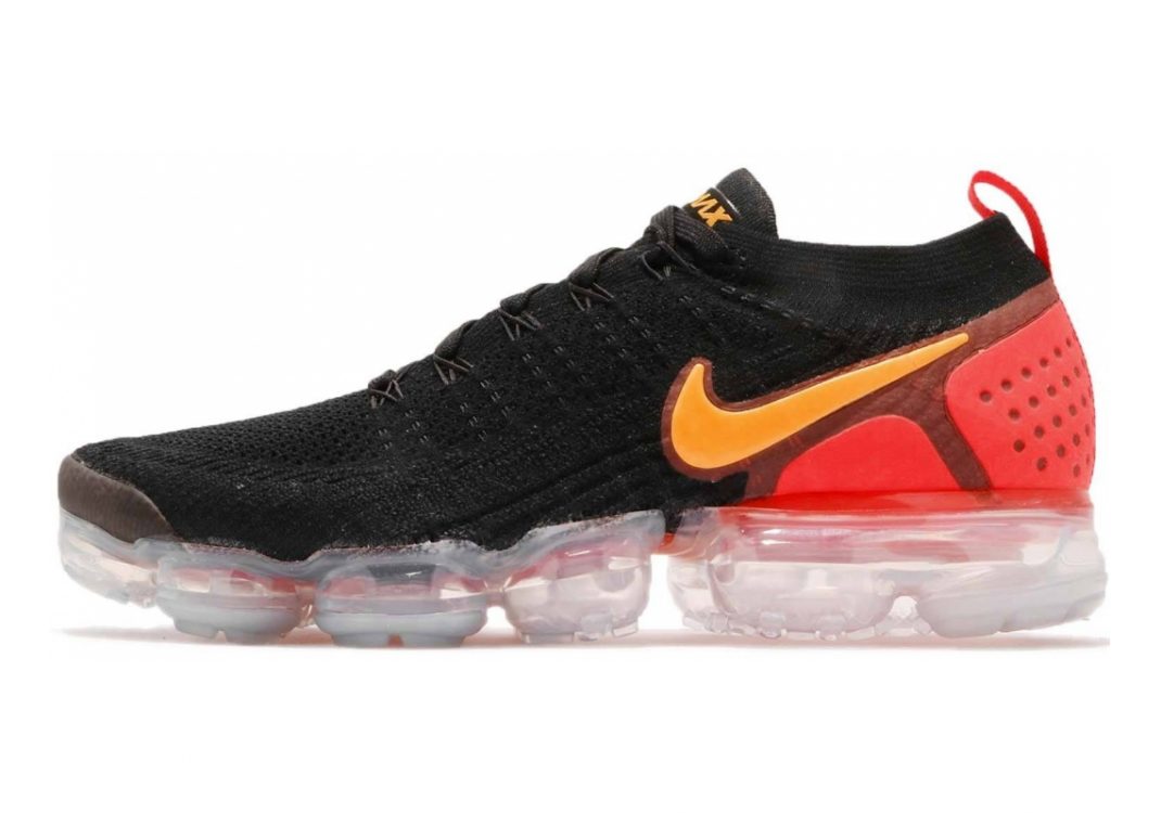 Nike Air VaporMax Flyknit 2 black, laser orange-total crimson-hot punch