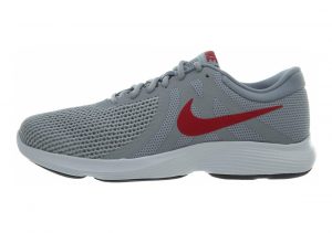 Nike Revolution 4 Wolf Grey/Gym Red - Stealth