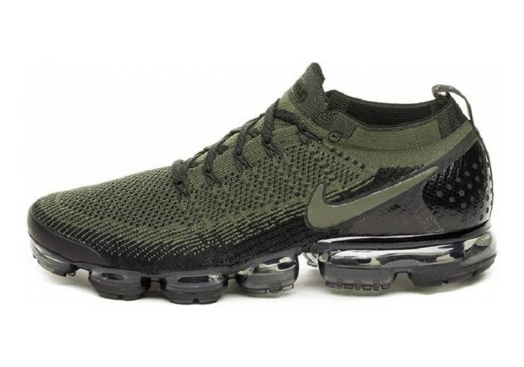 Nike Air VaporMax Flyknit 2 Cargo Khaki Black Orange 300