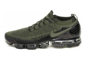 Nike Air VaporMax Flyknit 2 Cargo Khaki Black Orange 300
