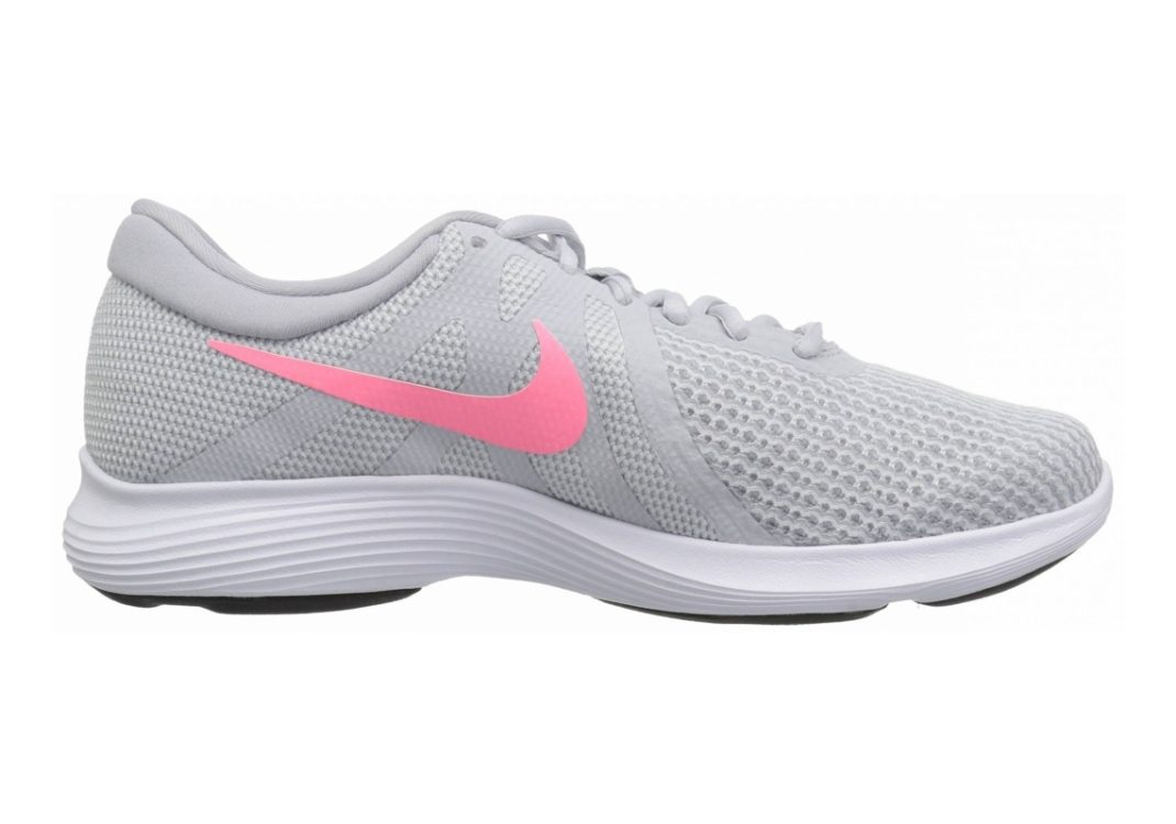 Nike Revolution 4 Pure Platinum/Sunset Pulse - Wolf Grey