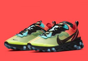 Nike React Element 87 Pairs Volt And Racer Pink