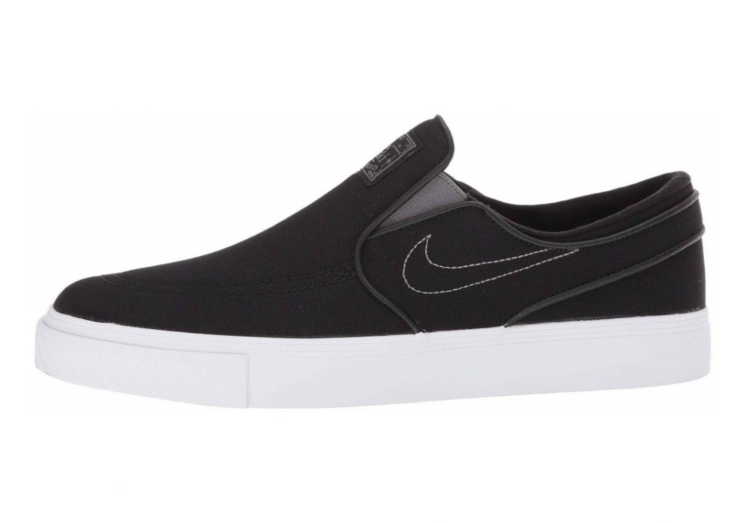 Nike janoski slip on black hotsell