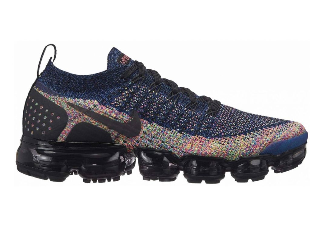 Nike Air VaporMax Flyknit 2 Multicolore (Black/Black/Racer Pink/Racer Blue 015)