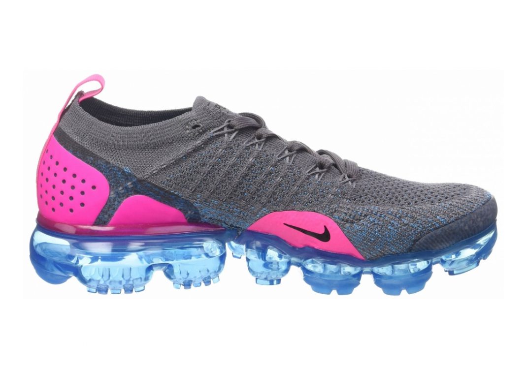 Nike Air VaporMax Flyknit 2 Gris (Gun Smoke/Black/Blue Orbit/Pink Blast 004)