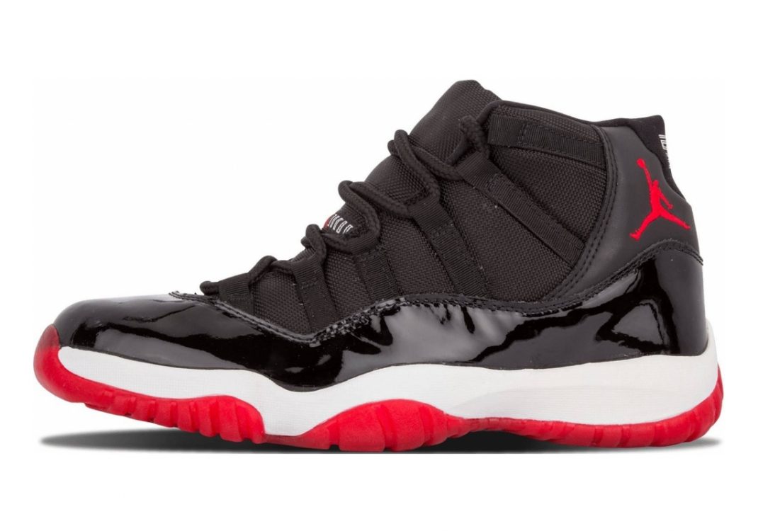 Air Jordan 11 Retro Black, Varsity Red-white