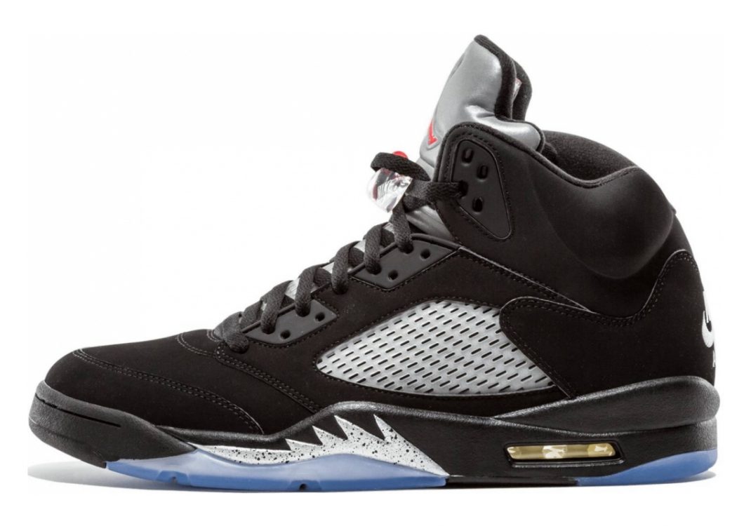 Air Jordan 5 Retro Black, University Blue-white