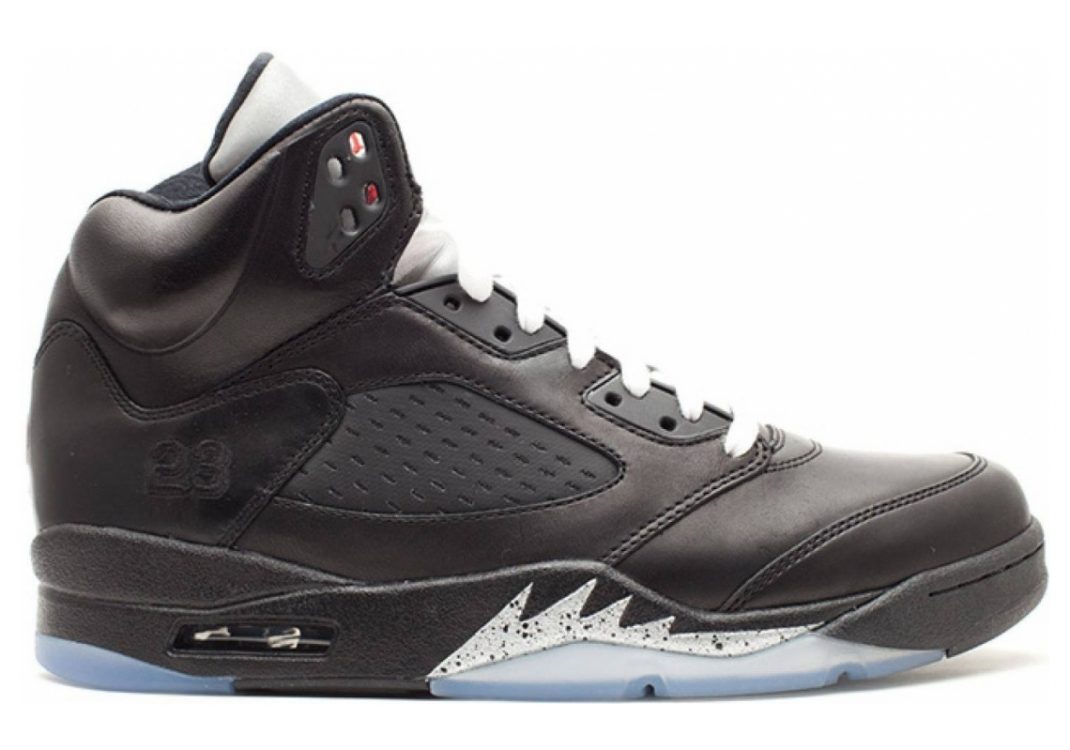 Air Jordan 5 Retro Black, Black-metallic