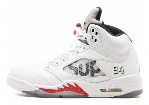 Air Jordan 5 Retro white, black-varsity red