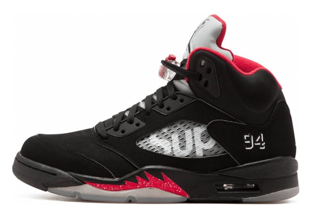 Air Jordan 5 Retro black, white-varsity red