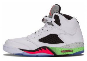 Air Jordan 5 Retro Wht, Infrrd 23-lt Psn Grn-blck