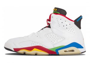 Air Jordan 6 White, Varsity Red-grn Bn-nw Bl