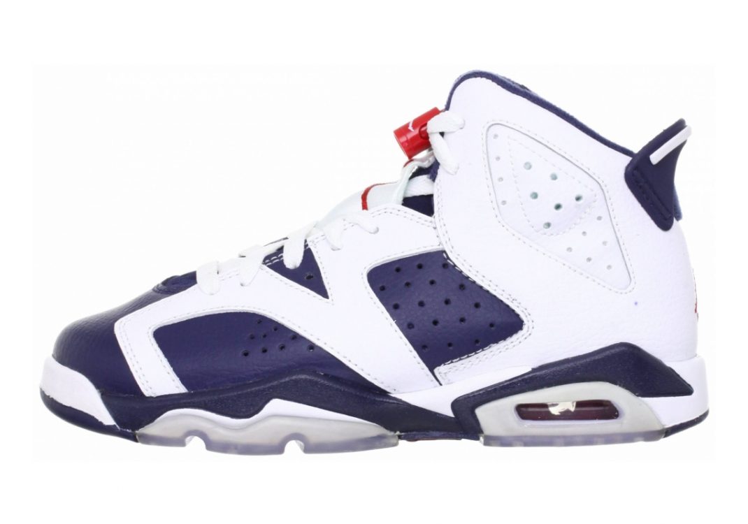 Air Jordan 6 White, Midnight Navy-vrsty Red