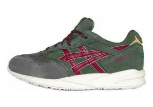 Asics Gel Saga Dark Green - Burgundy