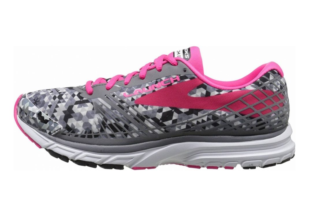 Brooks Launch 3 Kaleidoscope/Black/White/Pink Glo