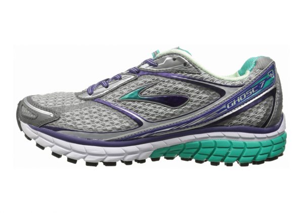 Brooks Ghost 7 Silver/Mulberry Purple/Pool Green