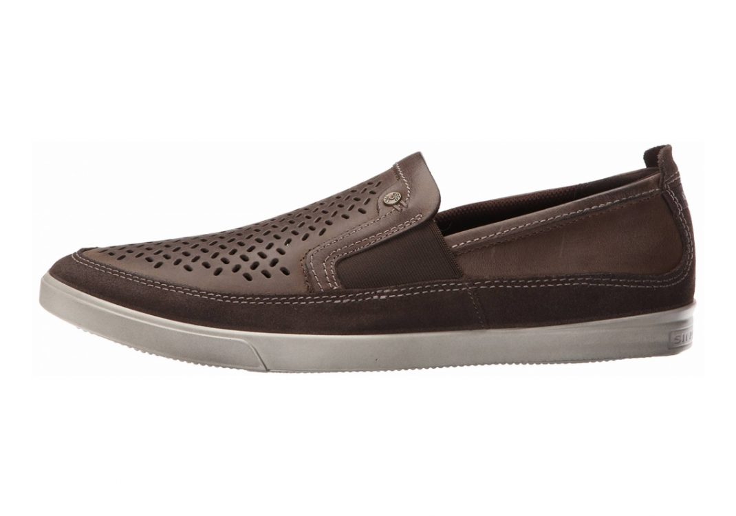 Ecco Collin Perf Slip On Dark Clay