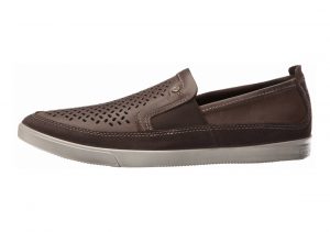Ecco Collin Perf Slip On Dark Clay