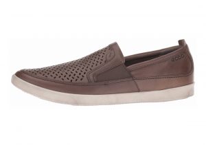 Ecco Collin Perf Slip On Dark Clay