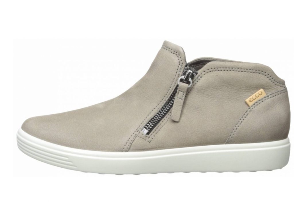 Ecco Soft 7 Low Cut Zip Bootie Beige