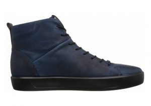 Ecco Soft 8 High Top Indigo Black