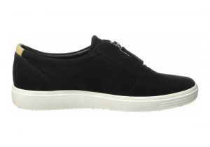 Ecco Soft 7 Zip Black Nubuck