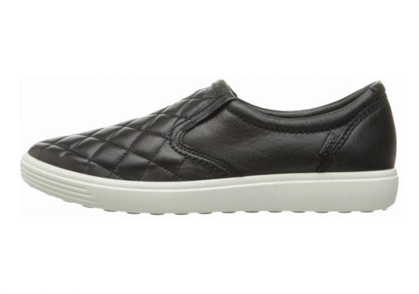 Ecco Soft 7 Quilted Slip On Black