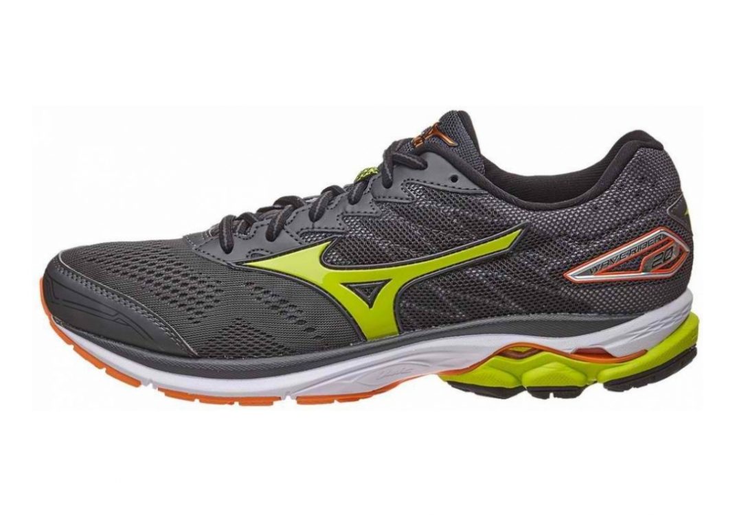 Mizuno Wave Rider 20 Dark Shadow/Lime Punch/Vibrant Orange