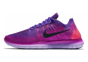 Nike Free RN Flyknit 2017 Mehrfarbig (Fire Pink / Black / Hyper Grape / Racer Pink 600)