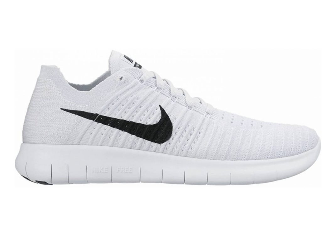 Nike Free RN Flyknit Bianco (White / Black-pure Platinum) (Nero, Platino)