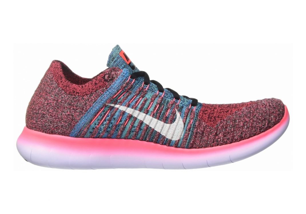 Nike Free RN Flyknit Hot Punch/White-Black-Gamma Blue