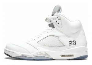 Air Jordan 5 Retro White, Black-metallic Silver