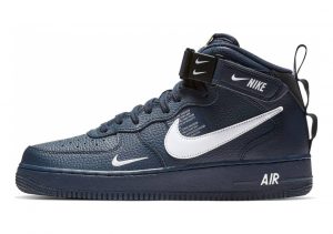 Nike Air Force 1 07 Mid LV8 Blau (Obsidian/White/Black/Tour Yellow 403)