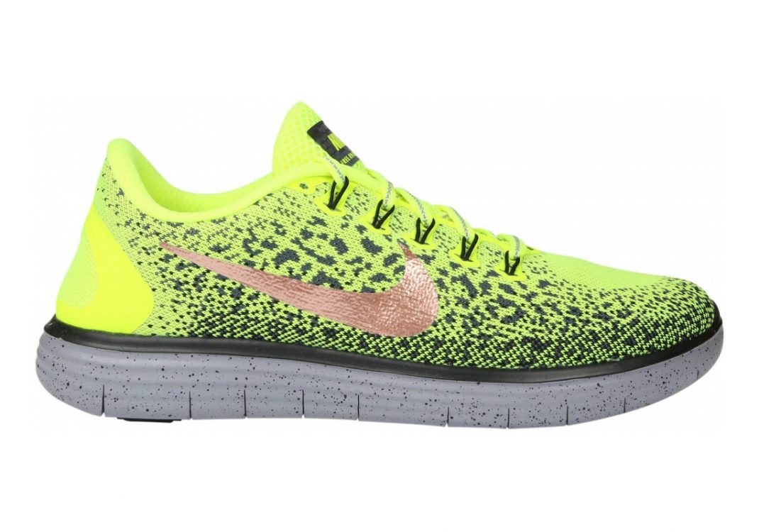 Nike Free RN Distance Shield Volt/Dark Grey/Black/Metallic Red Bronze
