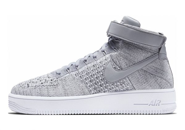 Nike Air Force 1 Ultra Flyknit Mid Wolf Grey / Wolf Grey-white