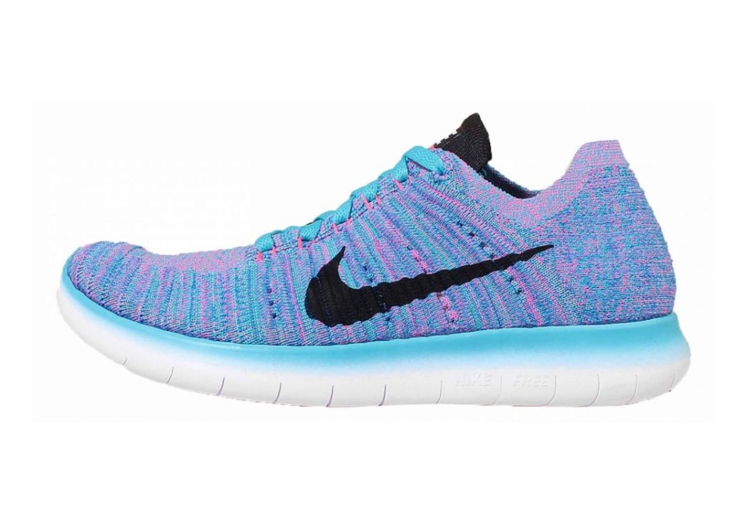 Nike Free RN Flyknit Azul (Gamma Blue / Blk-pht Bl-pnk Blst)