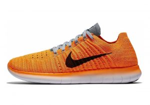 Nike Free RN Flyknit Orange (Lsr Orange / Blck-gmm Bl-cl Gry)