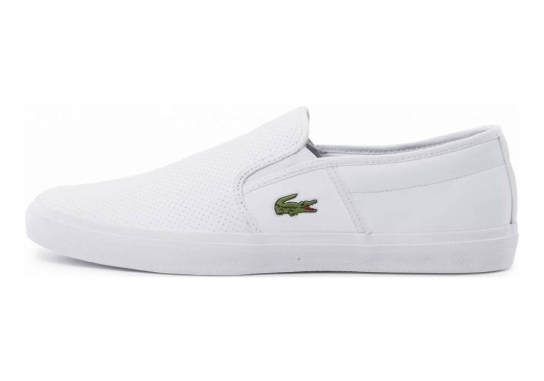 Lacoste gazon leather cheap slip on