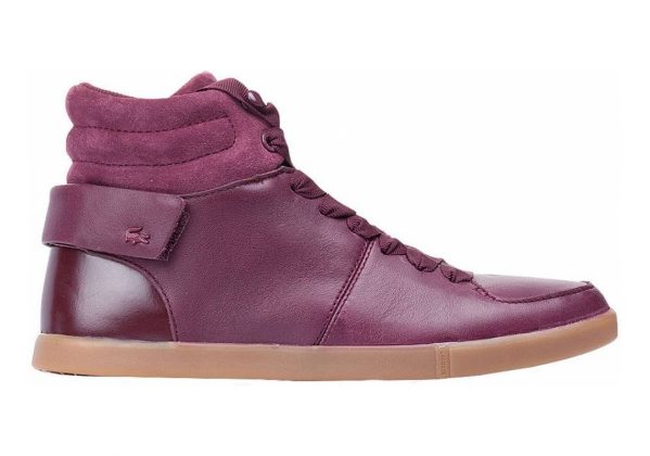 Lacoste High-top Leather and Suedette Corlu Trainers Dark Burgundy