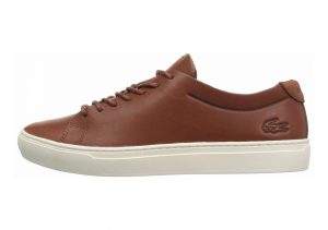 Lacoste L.12.12 Unlined Leather Trainers Brown
