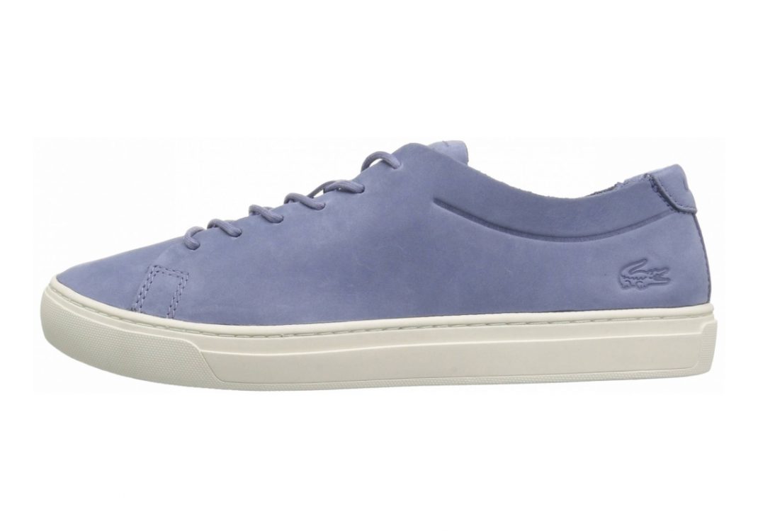 Lacoste L.12.12 Unlined Leather Trainers Blue