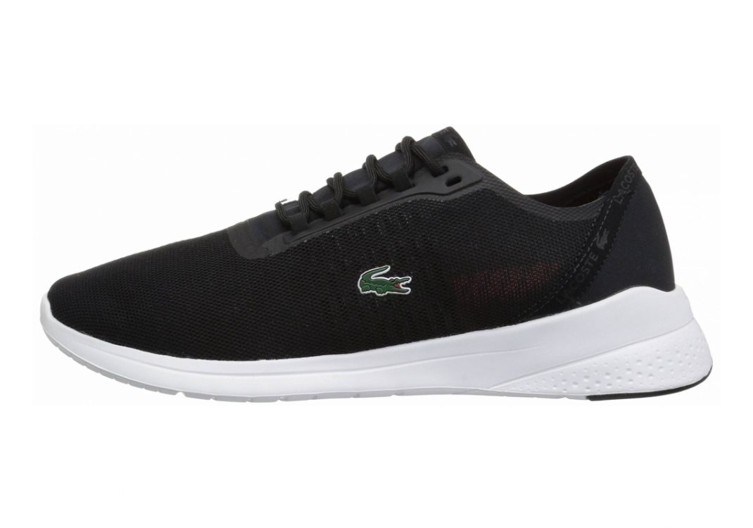 Lacoste LT Fit Textile Trainer Black/Dark Grey
